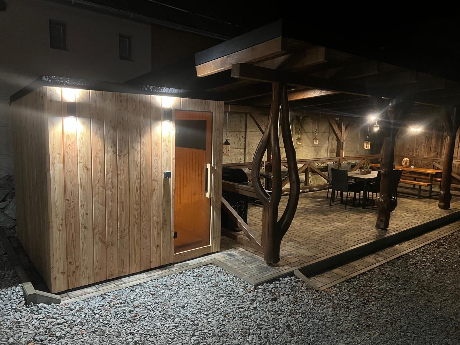 Súkromná saunová kabína s terasou